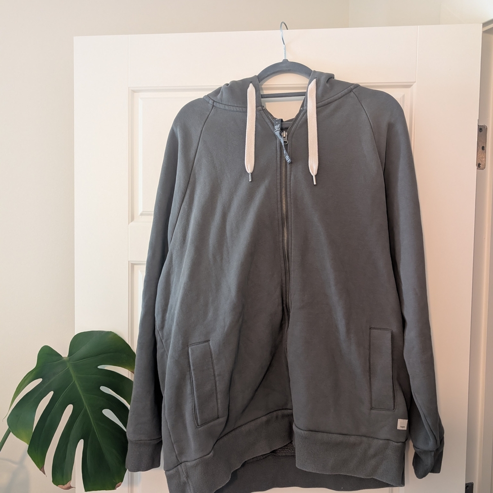 Vuori Light Sage Green Zip-Up Hoodie